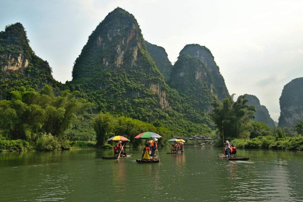 Yangshuo river rafting