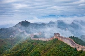 Visiting the Great Wall of China on group tour