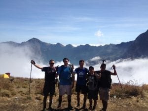 Backpacking tour hiking Mount Bromo