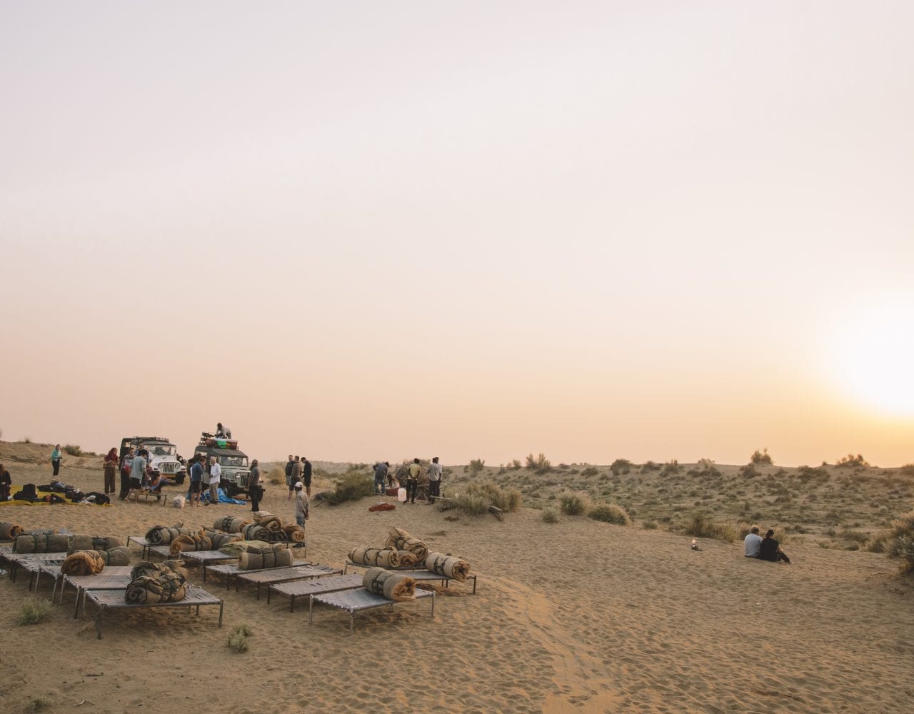 Backpacking tour camping in Jaisalmer