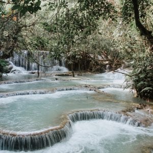 Laos waterfall, South East Asia Tour