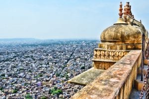 Đường chân trời thành phố Jaipur, Ấn Độ, Châu Á